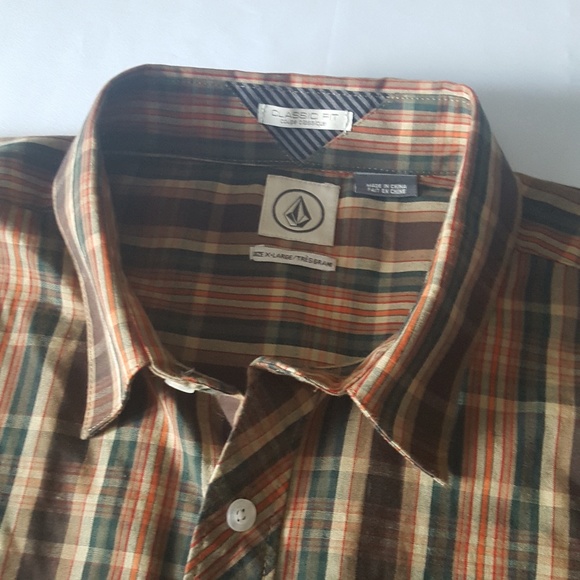 Volcom Button Up Dress Shirt Long Classic Country - Picture 2 of 5